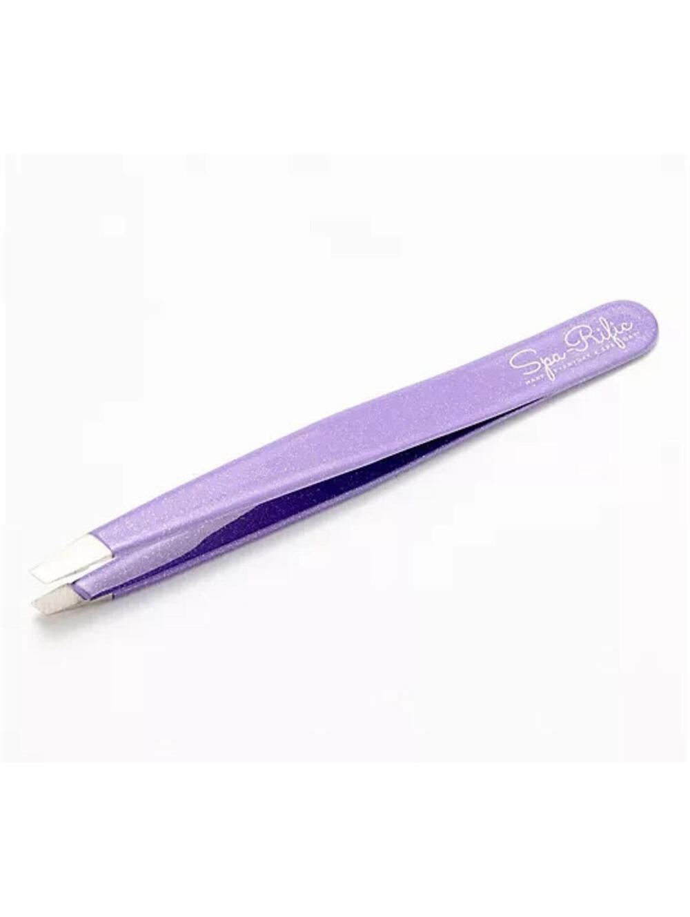 Spa-Rific Slant Tip Tweezer Purple Glitter Made in Italy New in Package